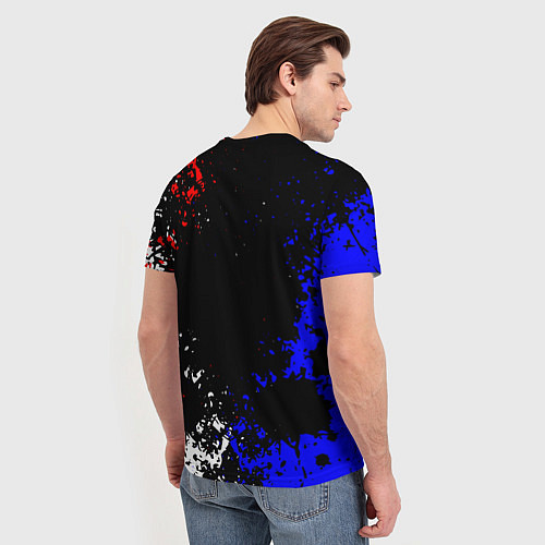 Мужская футболка Russia Брызги красок / 3D-принт – фото 4