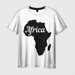 Мужская футболка Африка черно-белая двусторонняя