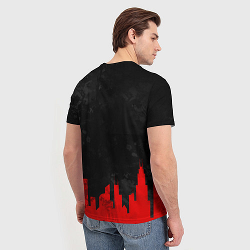 Мужская футболка Chicago Bulls, Чикаго Буллз Город / 3D-принт – фото 4