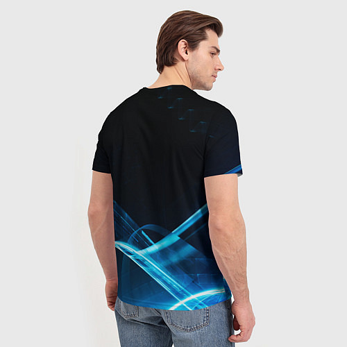 Мужская футболка Ауди текстура / 3D-принт – фото 4