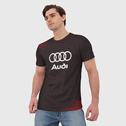 Футболка мужская Audi logo, цвет: 3D-принт — фото 2