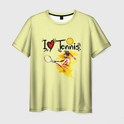 Мужская футболка Я Люблю Tennis