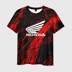 Мужская футболка Honda следы от шин