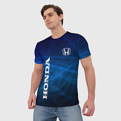 Футболка мужская Honda - Blue, цвет: 3D-принт — фото 2