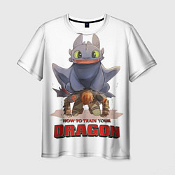 Мужская футболка Забавный дракон Беззубик