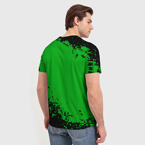 Мужская футболка Skoda следы от шин / 3D-принт – фото 4