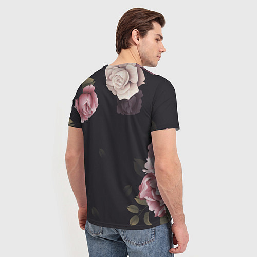 Мужская футболка УТОЧКА ЛАЛАФАНФАН - Цветочки / 3D-принт – фото 4