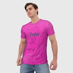 Футболка мужская Daddy pink, цвет: 3D-принт — фото 2