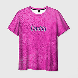 Мужская футболка Daddy pink