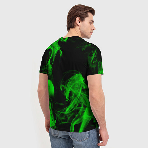 Мужская футболка Skoda: Green Smoke / 3D-принт – фото 4