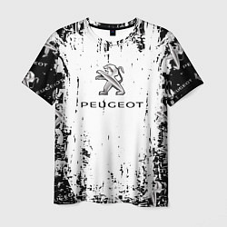 Мужская футболка Peugeot паттерн львов