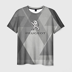 Мужская футболка Peugeot много оттенков серого