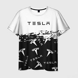 Мужская футболка Tesla - Black & White