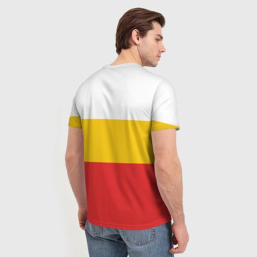 Мужская футболка Северная Осетия Алания Флаг / 3D-принт – фото 4