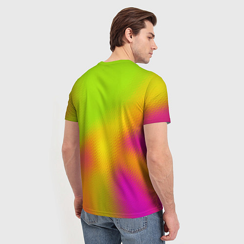 Мужская футболка Голография в узоре / 3D-принт – фото 4