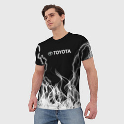 Футболка мужская Toyota Молния с огнем, цвет: 3D-принт — фото 2