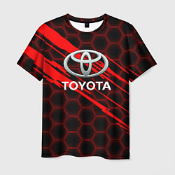 Мужская футболка Toyota: Красные соты