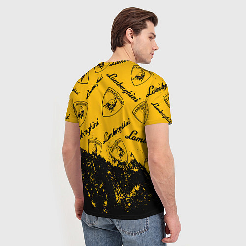 Мужская футболка Lamborghini Auto Sport / 3D-принт – фото 4