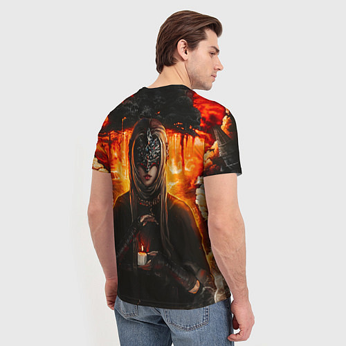 Мужская футболка FIRE KEEPER Dark SOULS III Дарк соулс / 3D-принт – фото 4