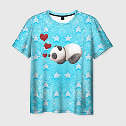 Мужская футболка Сонная милая панда