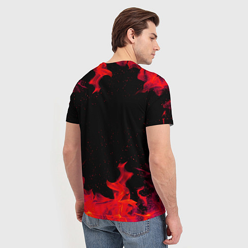 Мужская футболка Mitsubishi пламя огня / 3D-принт – фото 4