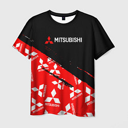 Футболка мужская Mitsubishi - Диагональ паттерн, цвет: 3D-принт