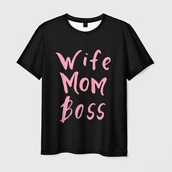 Мужская футболка Wife Mom Boss