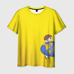 Мужская футболка Мальчик из советского Атласа Мир