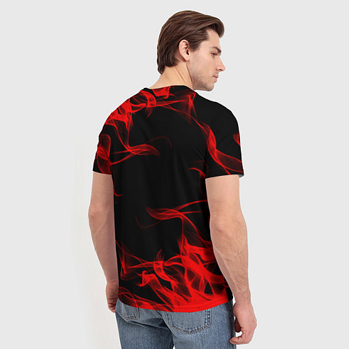 Мужская футболка Егор Крид огонь / 3D-принт – фото 4