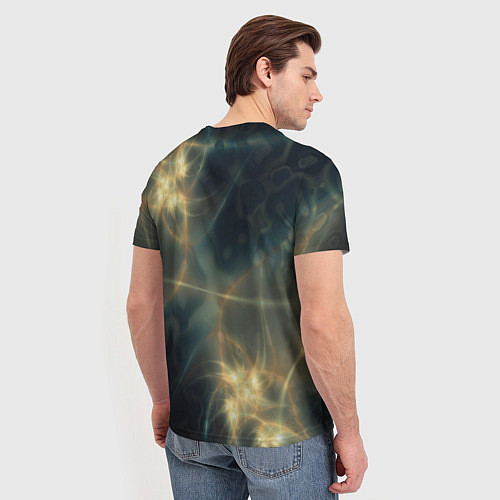 Мужская футболка Абстрактное свечение / 3D-принт – фото 4