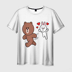 Мужская футболка От любви не сбежать Plush animal