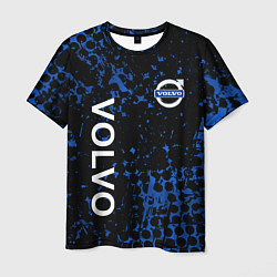 Мужская футболка Volvo Вольво черно синий