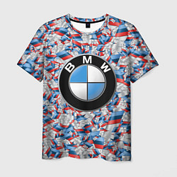 Футболка мужская BMW M PATTERN LOGO, цвет: 3D-принт