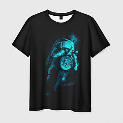 Мужская футболка Неоновый астронавт Neon Astronaut