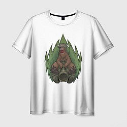 Мужская футболка Медведь танкист