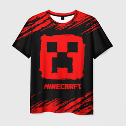 Мужская футболка MINECRAFT - Красный Крипер