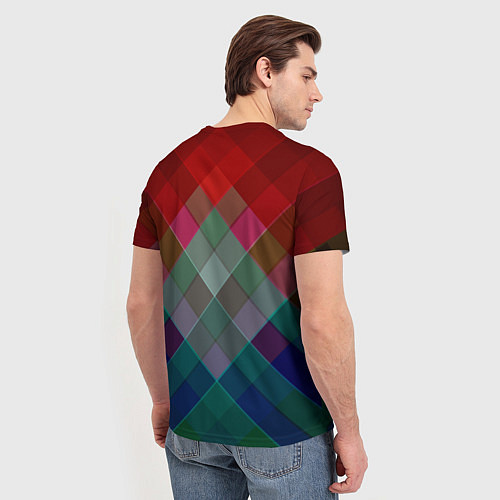 Мужская футболка Геометрический современный узор / 3D-принт – фото 4