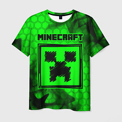 Мужская футболка MINECRAFT - Зеленый Крипер