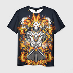 Мужская футболка Огненный страж в маске
