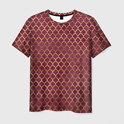 Мужская футболка Gold & Red pattern
