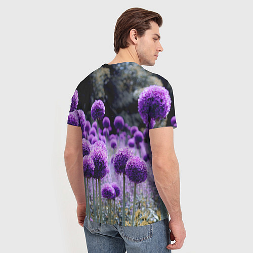 Мужская футболка Цветущая лесная поляна / 3D-принт – фото 4