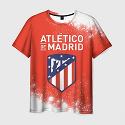 Футболка мужская ATLETICO MADRID Брызги, цвет: 3D-принт