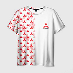 Мужская футболка Mitsubishi Mini logo Half pattern