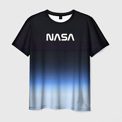 Футболка мужская NASA с МКС, цвет: 3D-принт