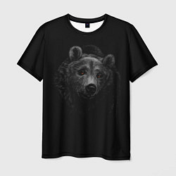 Мужская футболка Голова хищного медведя