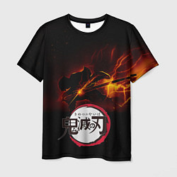 Мужская футболка Zenitsu Agatsuma Убийца демонов