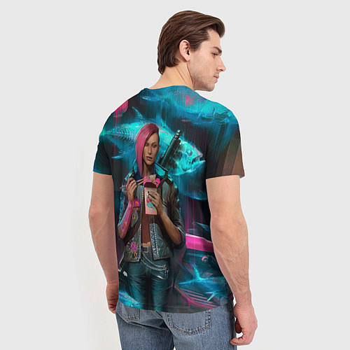 Мужская футболка Cyberpunk Ви / 3D-принт – фото 4
