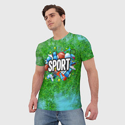 Футболка мужская Разные спорт Sport, цвет: 3D-принт — фото 2