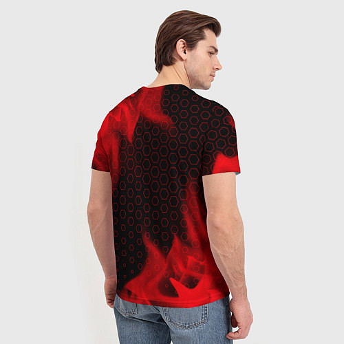 Мужская футболка МИТСУБИСИ Огонь / 3D-принт – фото 4