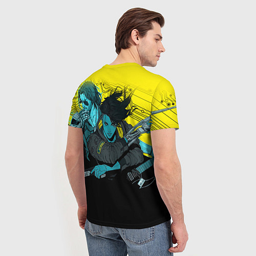 Мужская футболка Ви и Джонни Cyberpunk 2077 Vi johnny / 3D-принт – фото 4